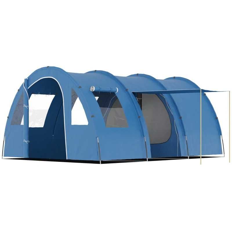 Tenda de Campismo Familiar para 5-6 Pessoas 475x315x215 cm Azul