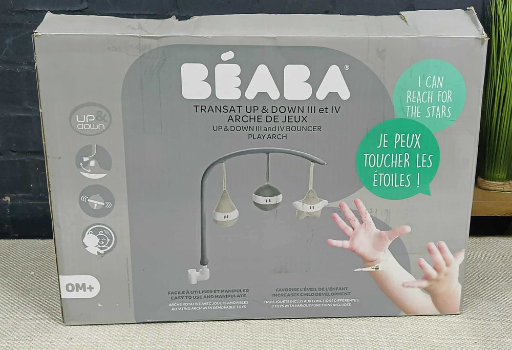 Beaba Łuk z zabawkami '"Bouncer Up&Down" pink Beaba