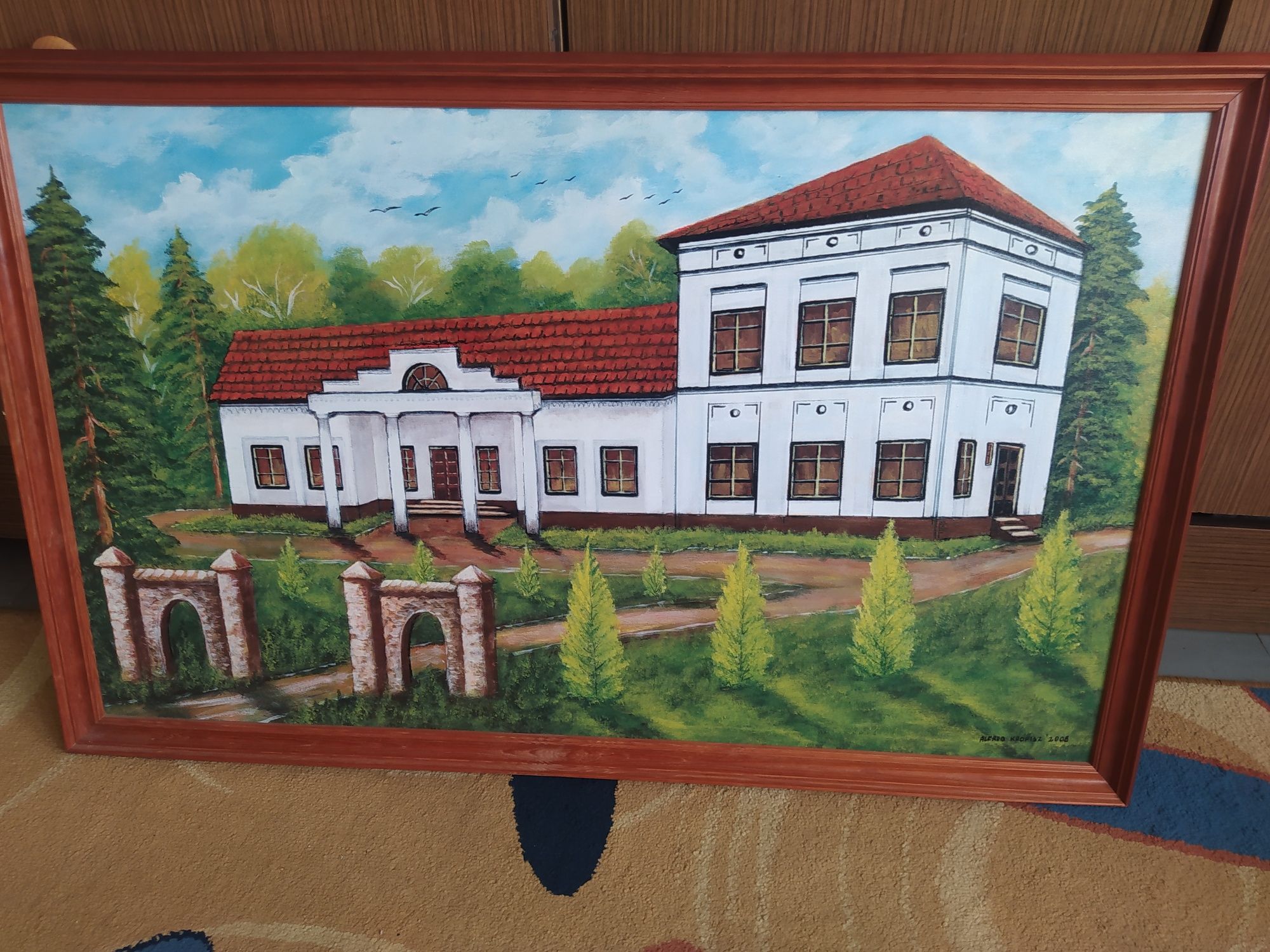 Piekne  duże olejne obrazy, recznie malowane.