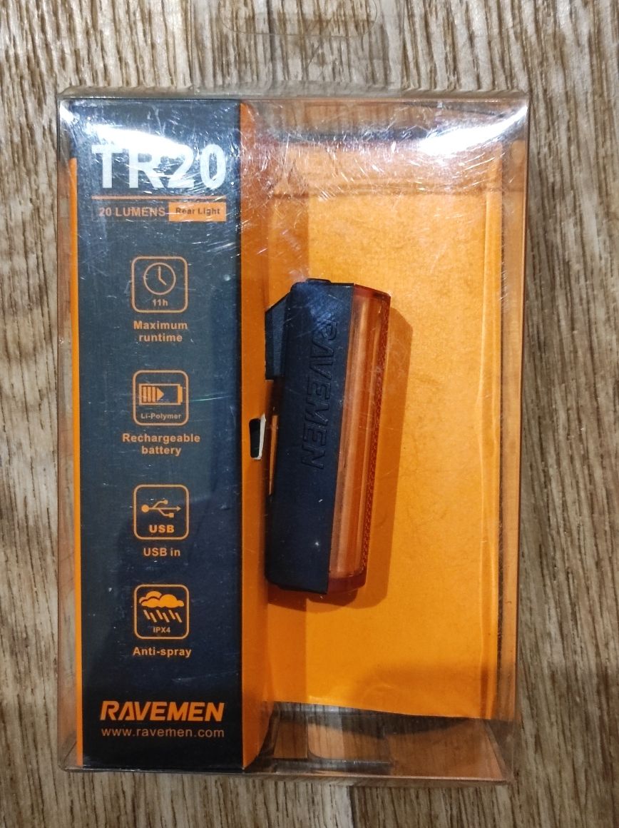 Мигалка задня Ravemen TR20 USB 20 Люмен