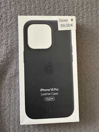 Iphone 14 pro capa pele leather apple