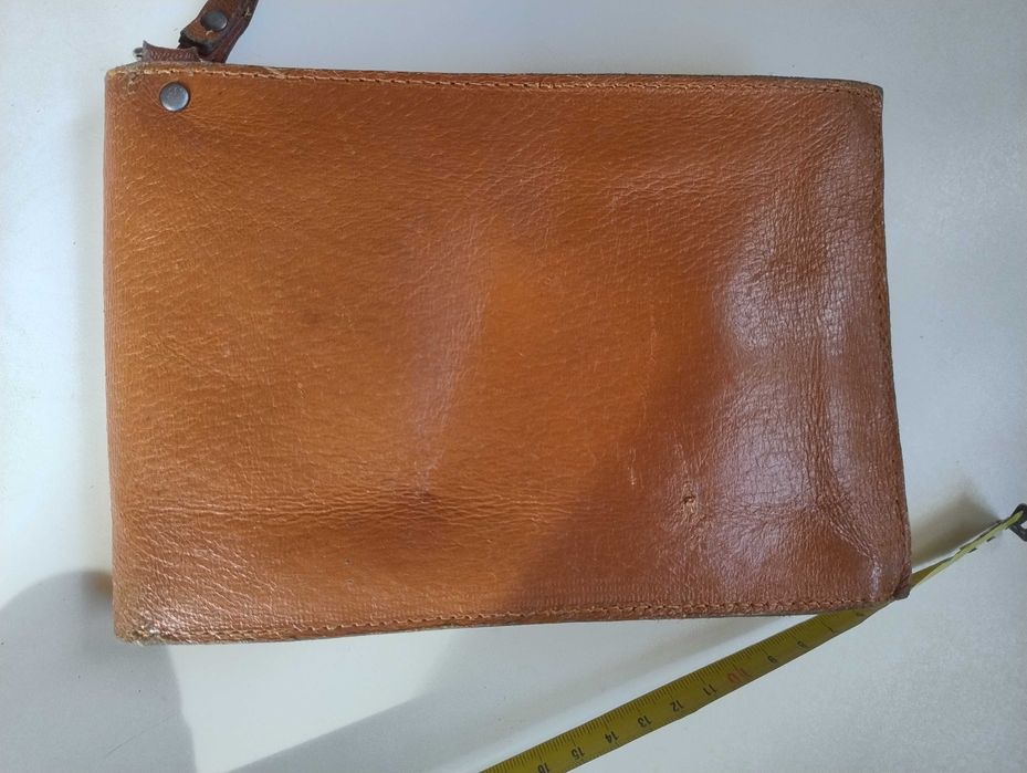 Skórzana Saszetka męska PRL "70-80"