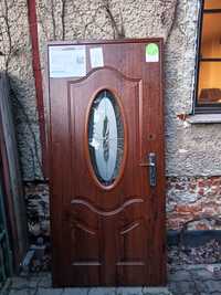 Drzwi zewnętrzne stalowe wejściowe Florencja Złoty Dąb90 Lewe 500 PLN