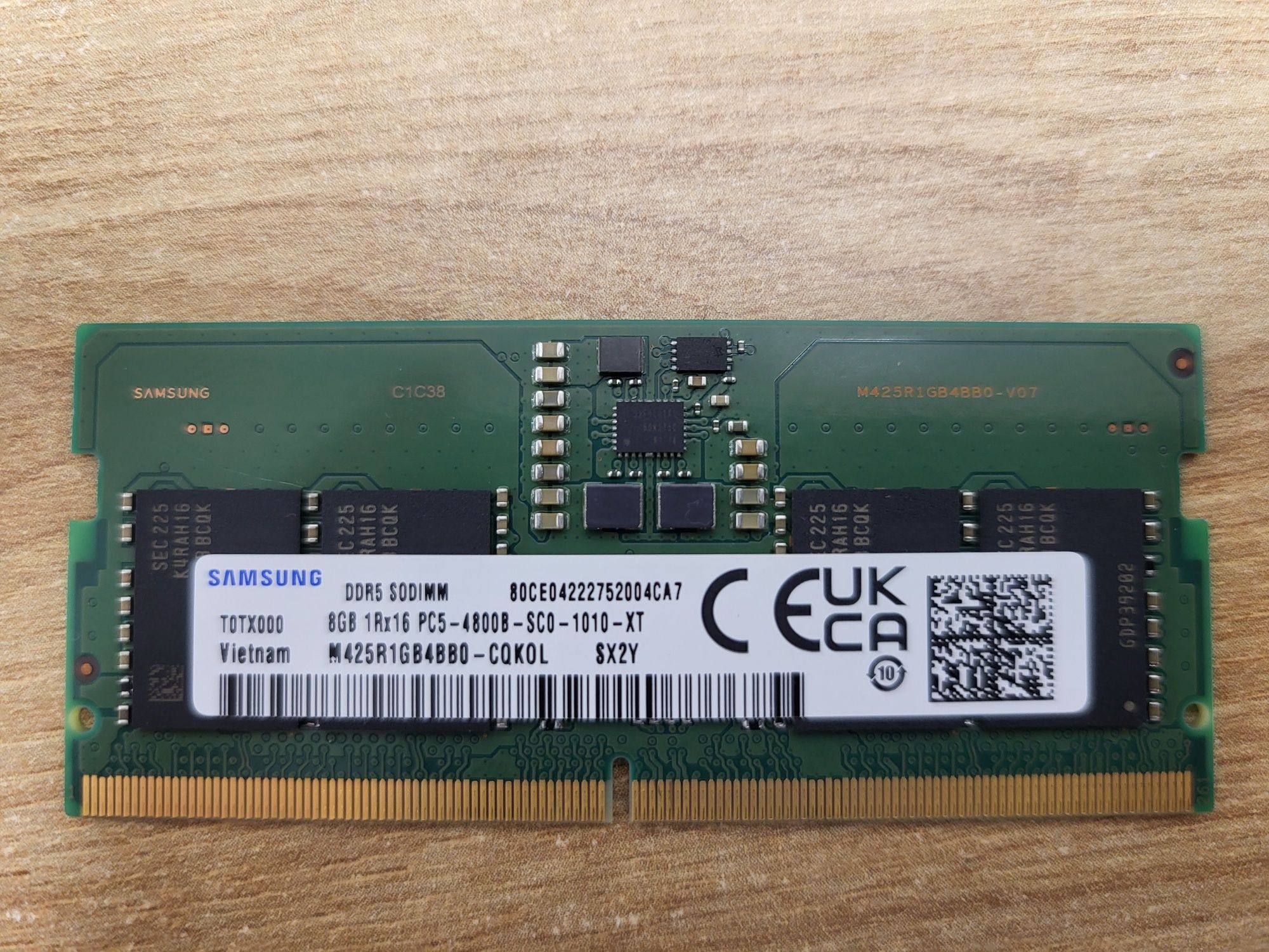 Pamięć ram Samsung 16GB, 2x8GB, DDR5, 4800MHz, SODIMM