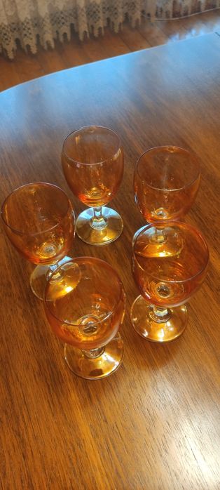 Kieliszki do wina PRL 5 sztuk