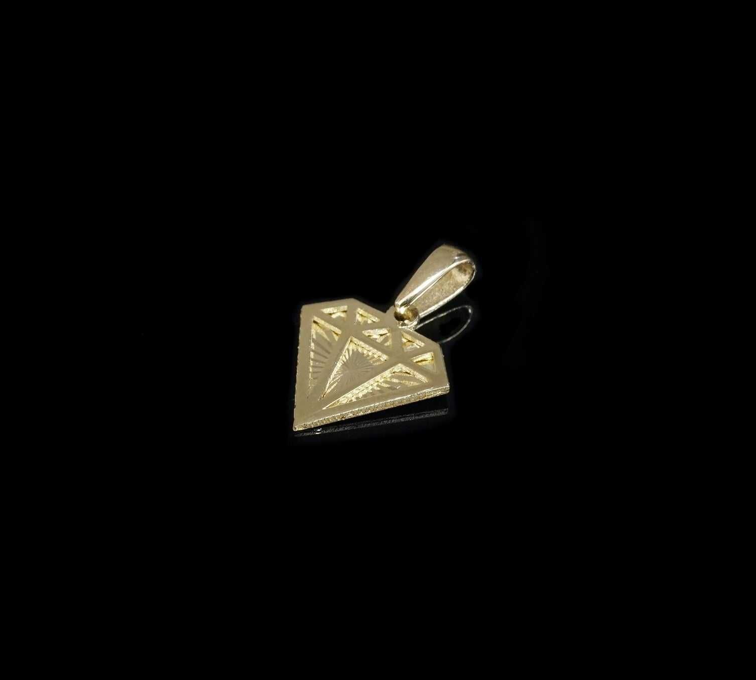 Złoto 585-złota zawieszka diament