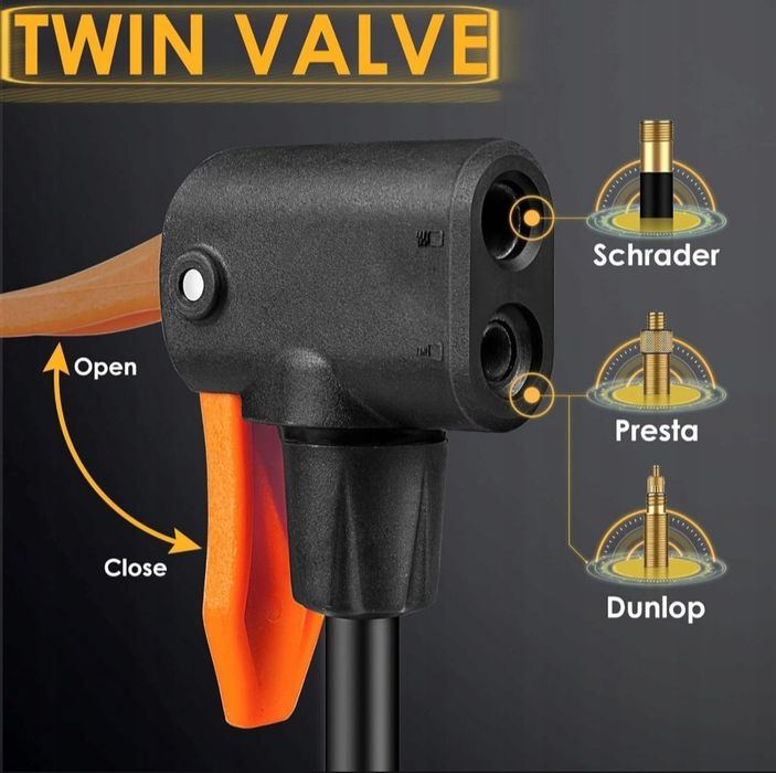 B807 Pompka do kół z manometrem Vogora