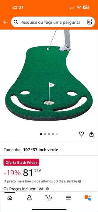 Tapede de treino putting