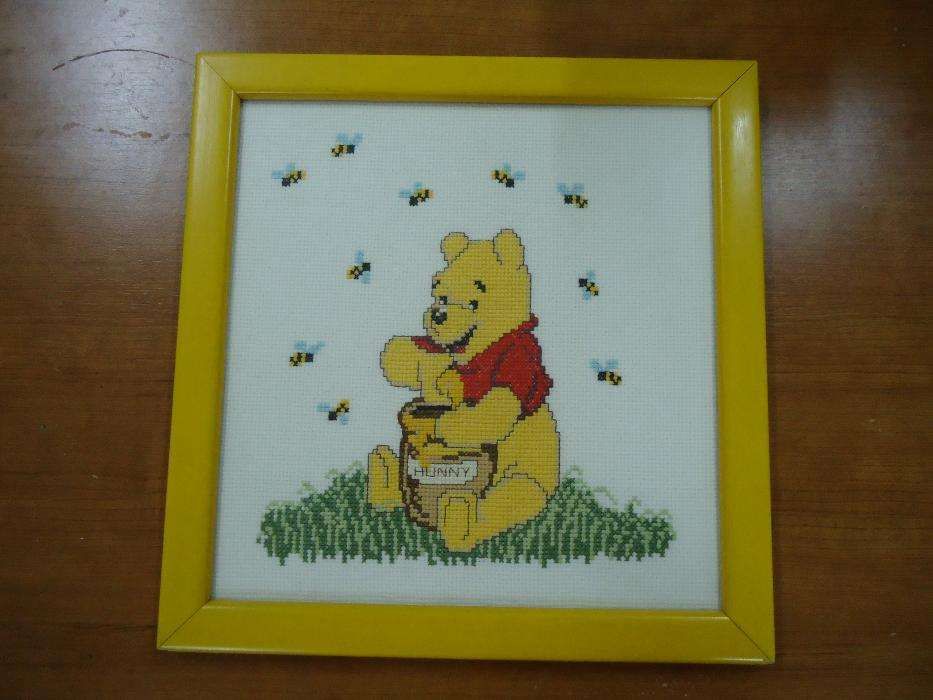 Quadro do Winnie the pooh, em ponto cruz