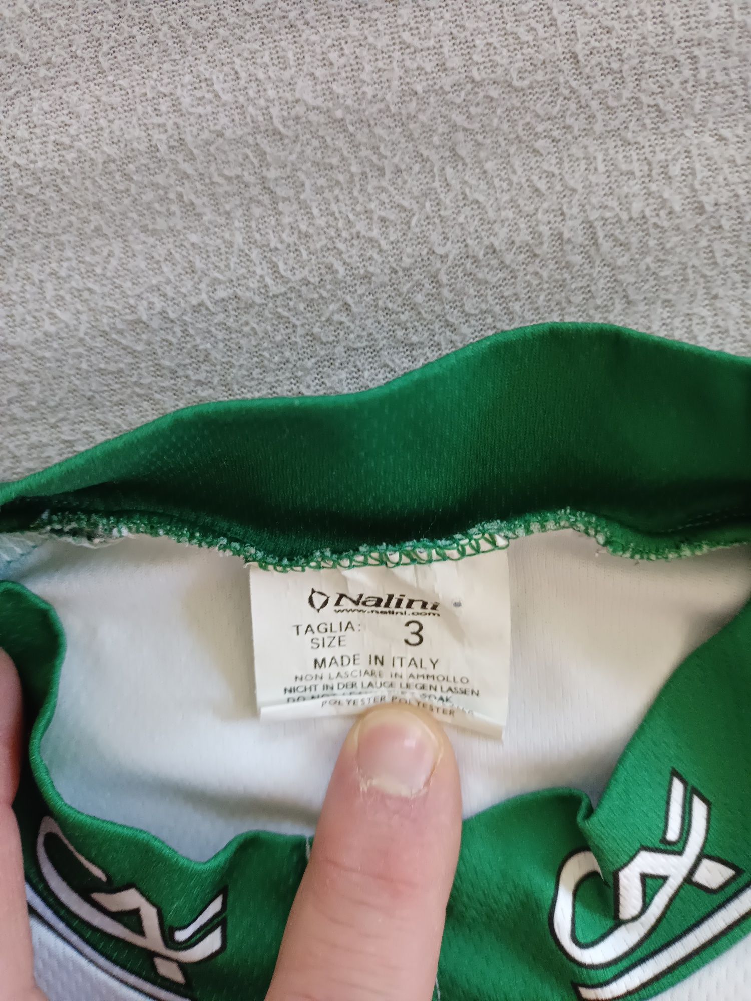 Zielono biała Koszulka kolarska Nalini