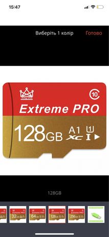 Карта памяти 128гб Extreme PRO флешка 128гб карта памяті 128гб