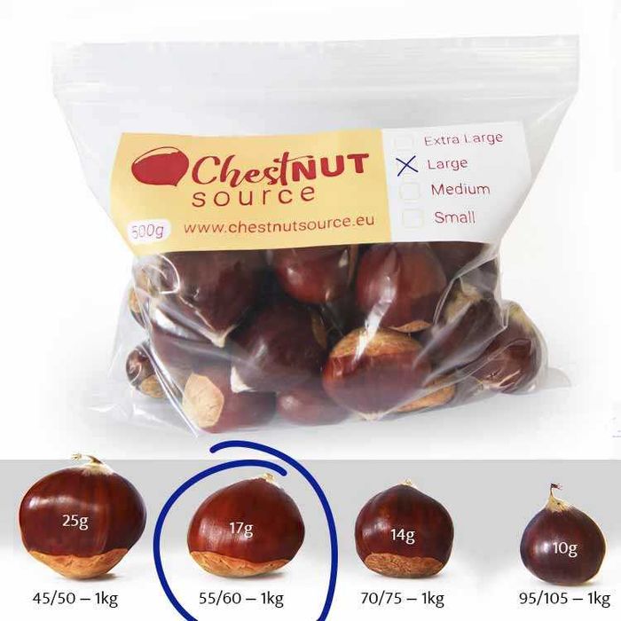 Castanhas Frescas - Calibres vários