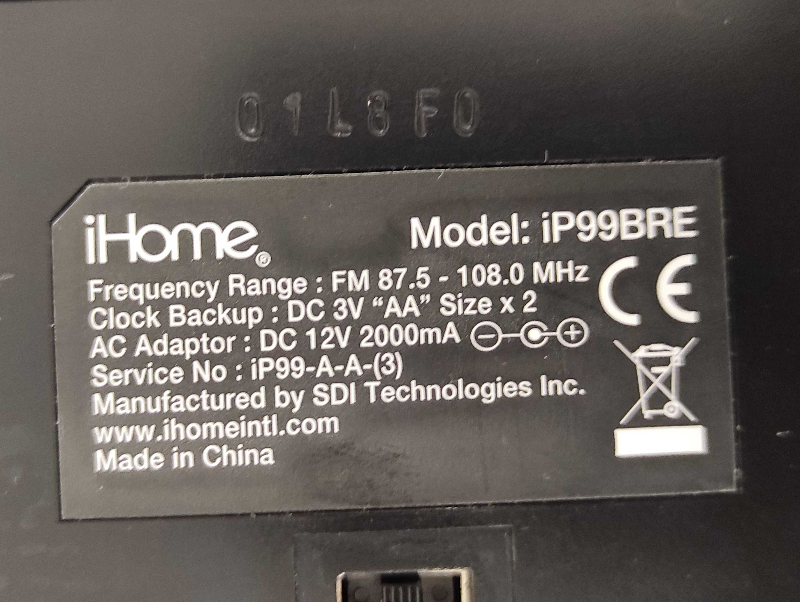 Док-станція iHome для iPod / iPhone iHome iP99BRE