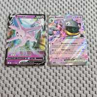 Dwie karty Pokemon V + żeton