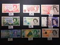 Банкноти бони  Королева Великобританія Фіджі Австралія Джерсі  та інші