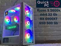 Гарантія! RX 6900 XT, Ryzen 5 5600x, 32gb DDR4, Ігровий комп'ютер ПК