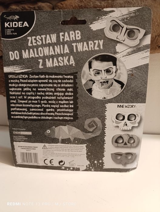 Farby do twarzy z maską Dracula Haloween