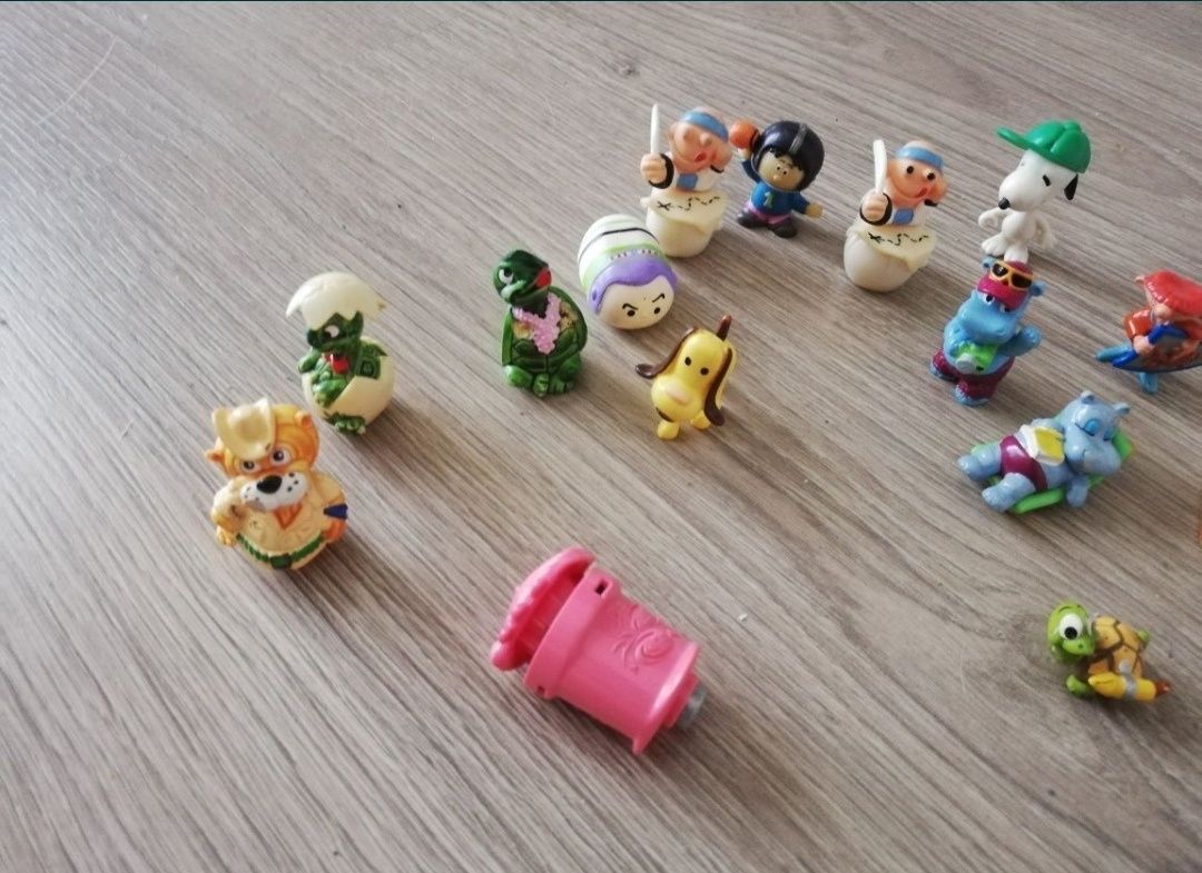 Figurki kinder niespodzianka, lew, hipopotam, krokodyl, żółw,Toy Story