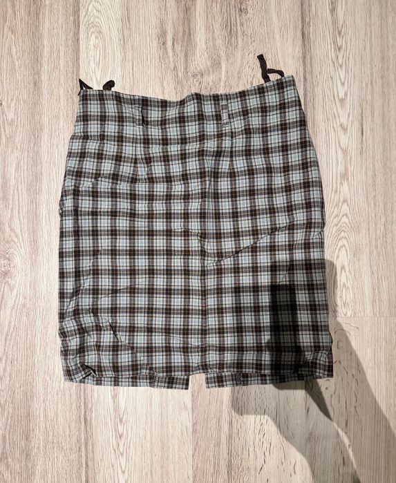 Spódniczka w kratę – rozmiar S, styl vintage casual