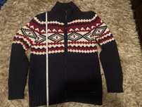 Świąteczny sweter gruby rozpinany XL