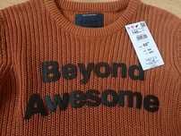 Bursztynowy/ brązowy sweter Reserved r. 146cm NOWY