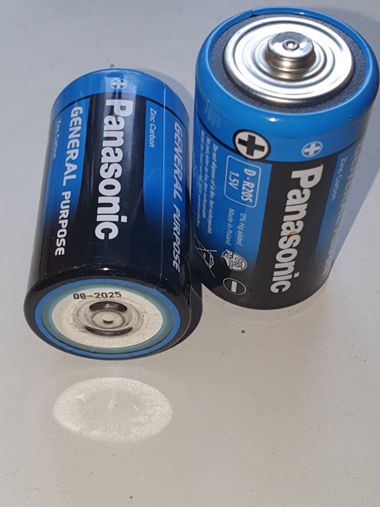 Нові цинково-карбонні батарейки R20.