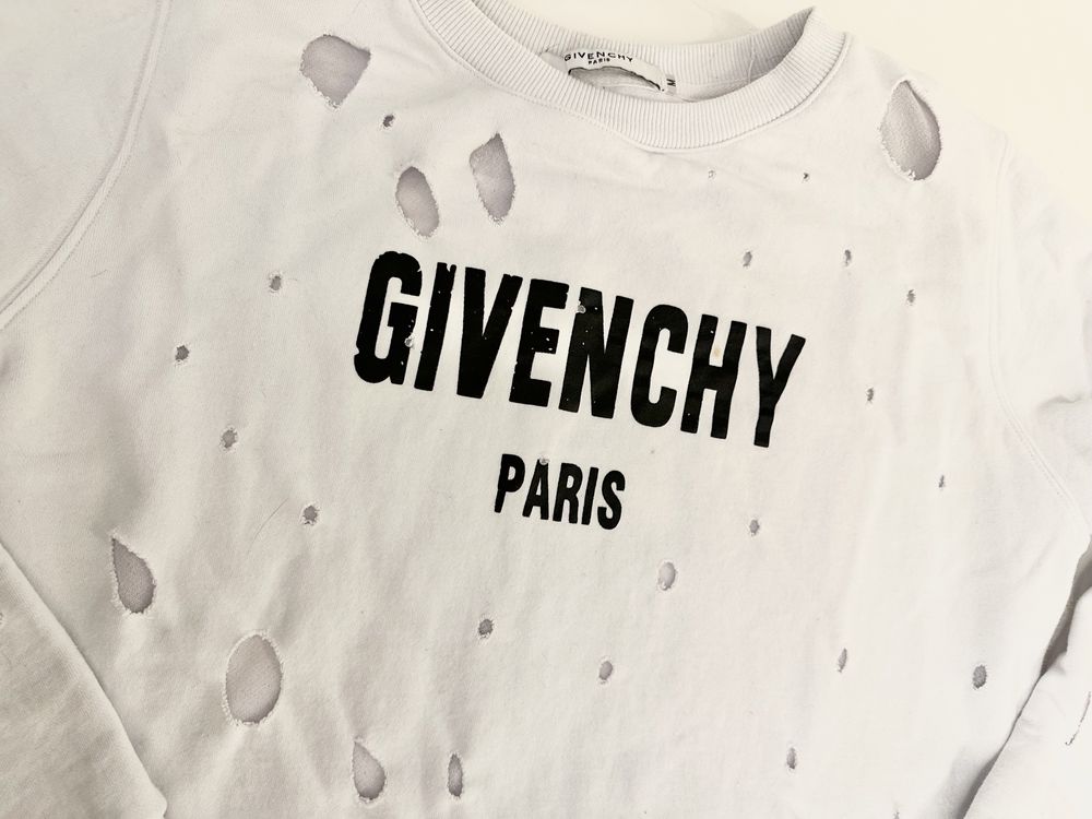 Givenchy bluza biała dziury M