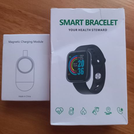 NOWA Smart brancelet smartband smartwatch zegarek sportowy pudrowy róż