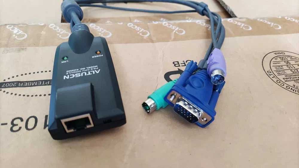 KVM console cable КВМ кабель vga ps/2 rj45