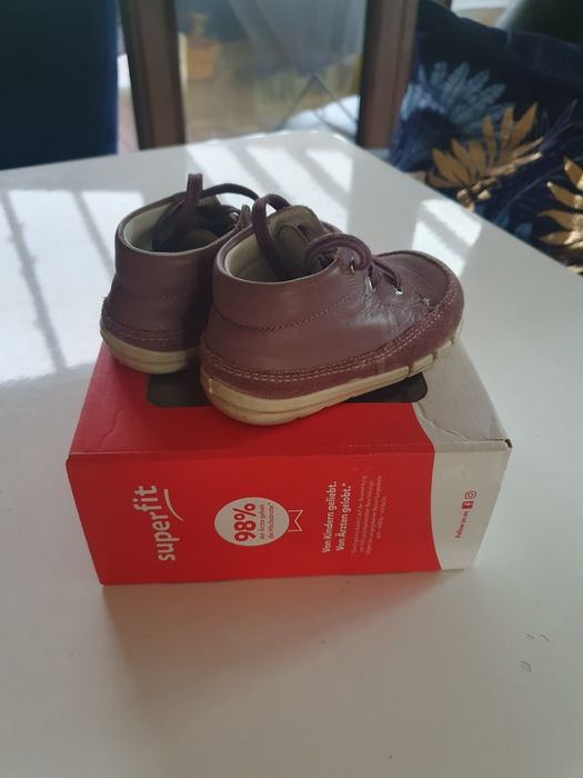 Buciki trzewiki Superfit Flexy Lila Nappa Velour 20 fioletowe skòra