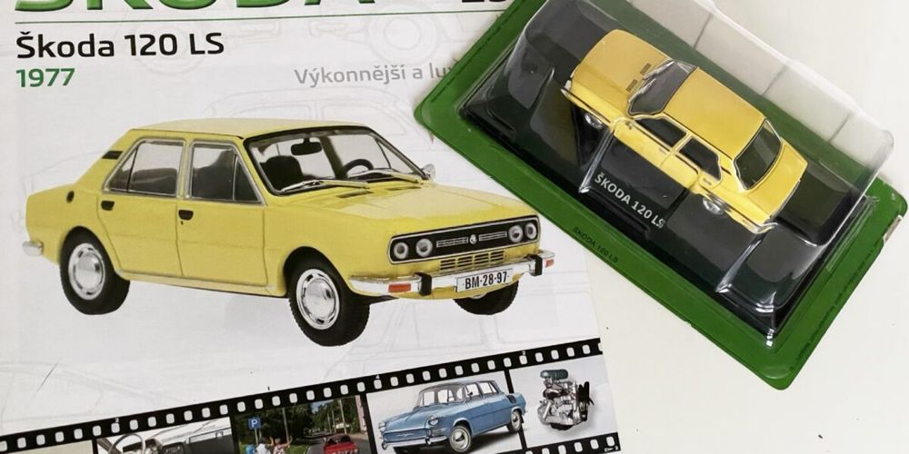 Škoda 120 LS 1977 Kaleidoskop slavných vozů Skoda №25 1:43