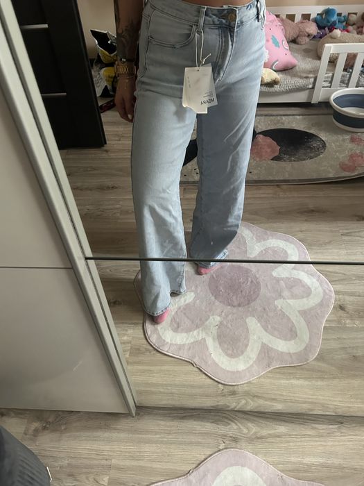 Spodnie jeansy m sara nowe L dzwony szwedy