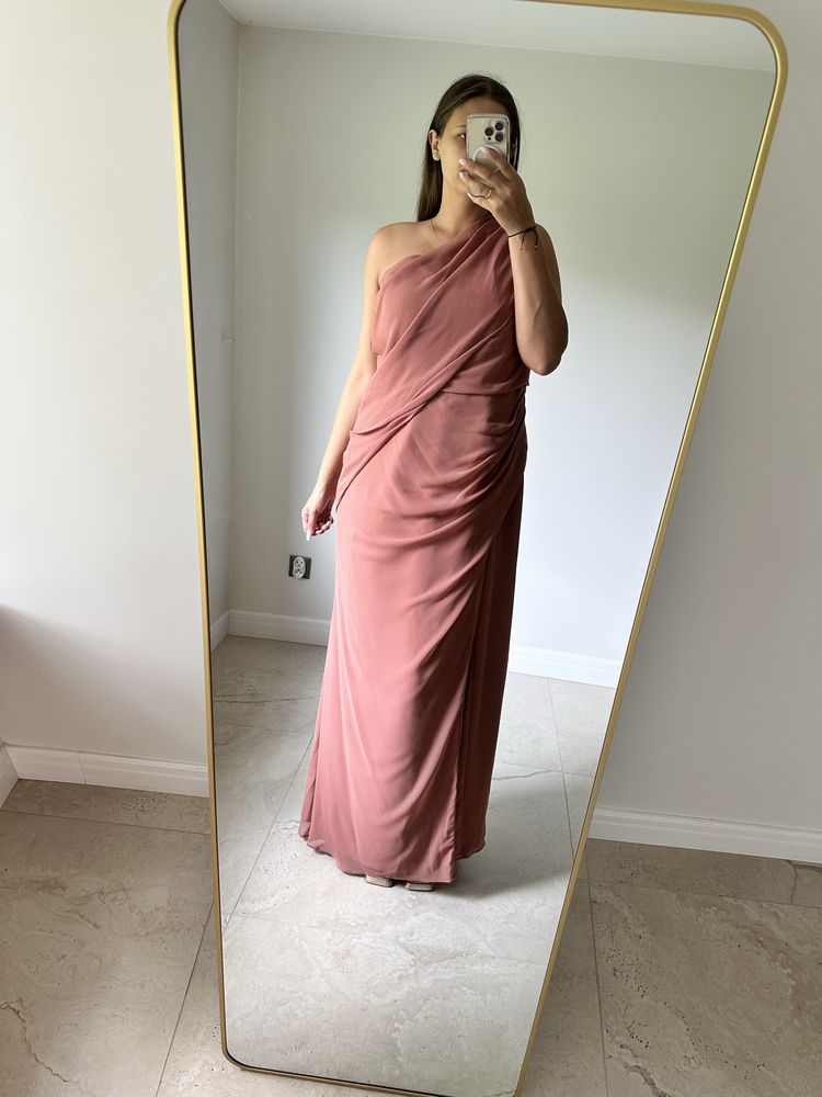 Sukienka na jedno ramię ASOS rozmiar 46 wesele ślub