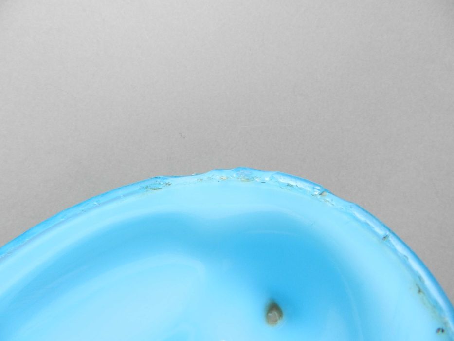 niebieska szklana kura PRL