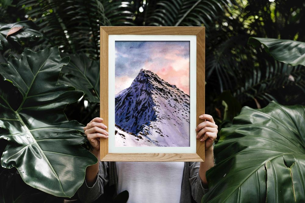 Tatry, Świnica akwarela - wydruk Giclee A4