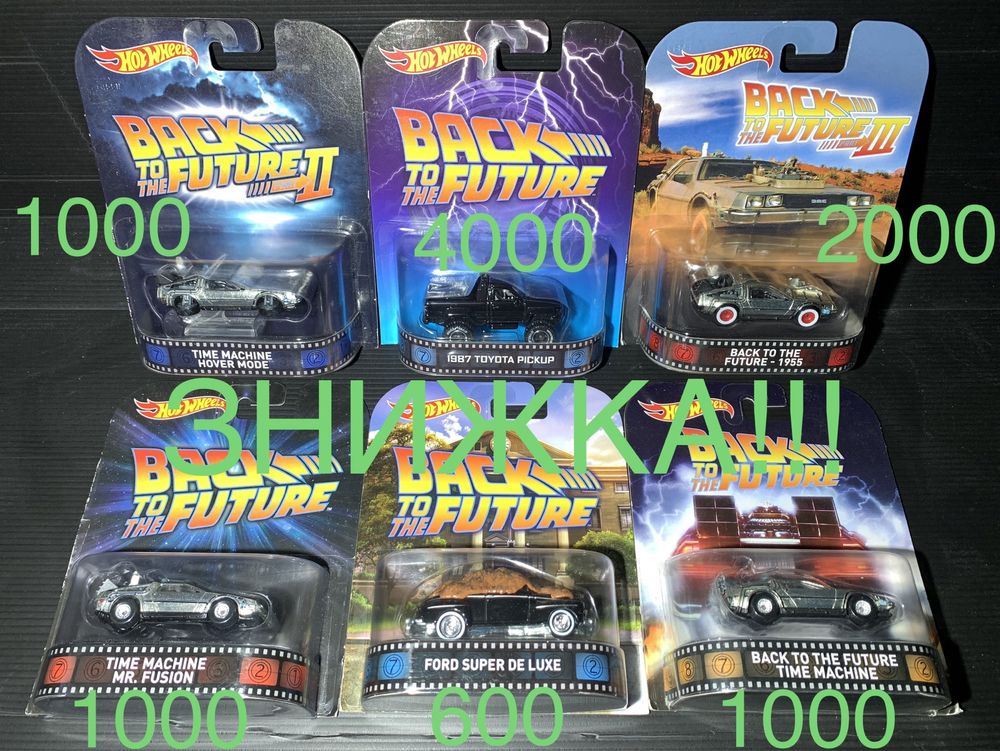 Машинки Hot Wheels Retro Back To The Future