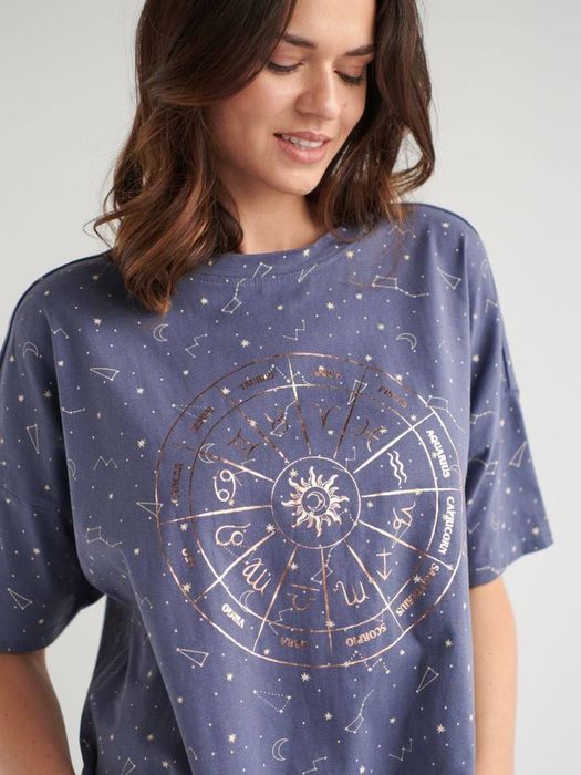 Ночная рубашка со знаками зодиака Sinsay. Размер XS