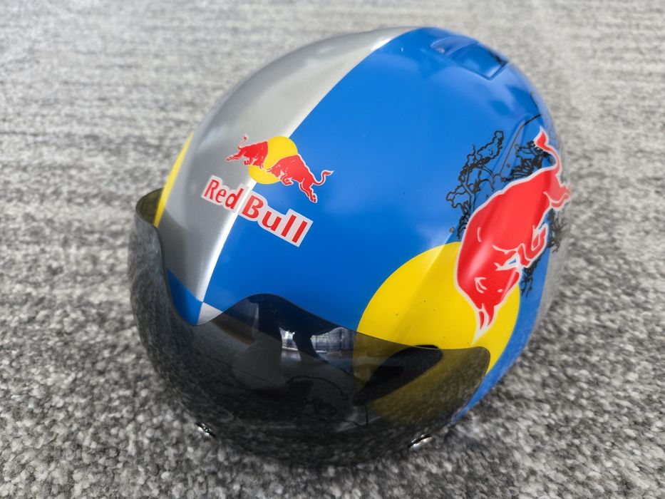 Kask Czasowy Unikatowy Roz M/L 57-62cm Rowerowy Red Bull Triathlonowy