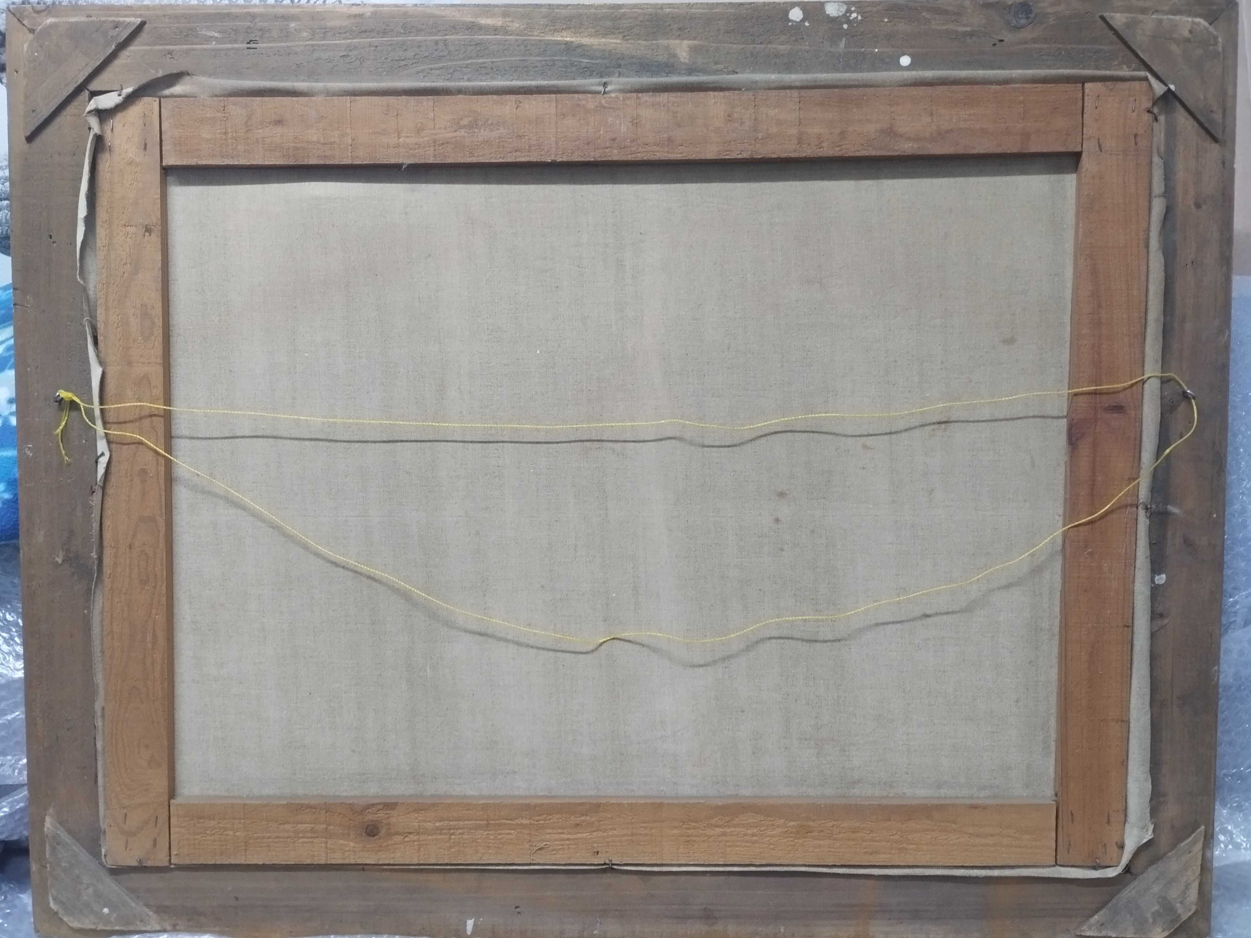 Pintura a óleo com moldura
