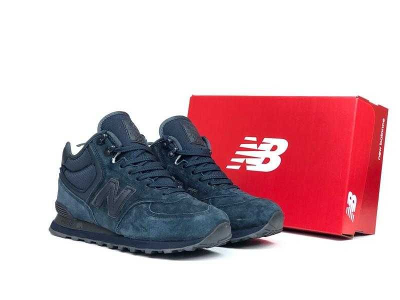 (1622) ЗИМОВІ Чоловічі кросівки черевики New Balance 574 сині (41-46)