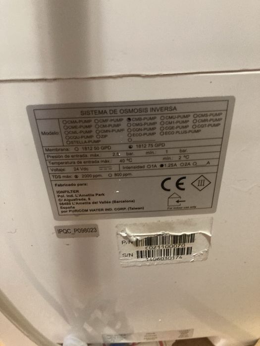 Maquina filtrar agua mais misturadora especial