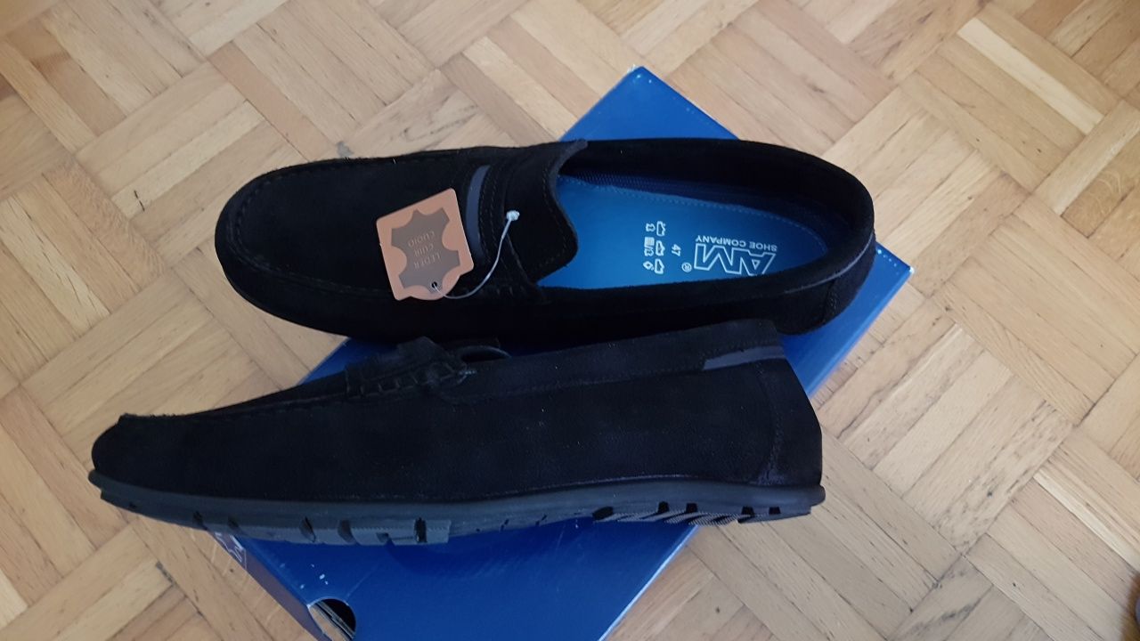 Мокасины из нат.замши Am Shoe 47р,оригинал.