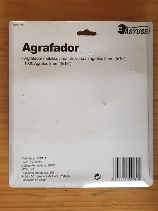 Agrafador 8mm (5/16") com 1900 agrafos