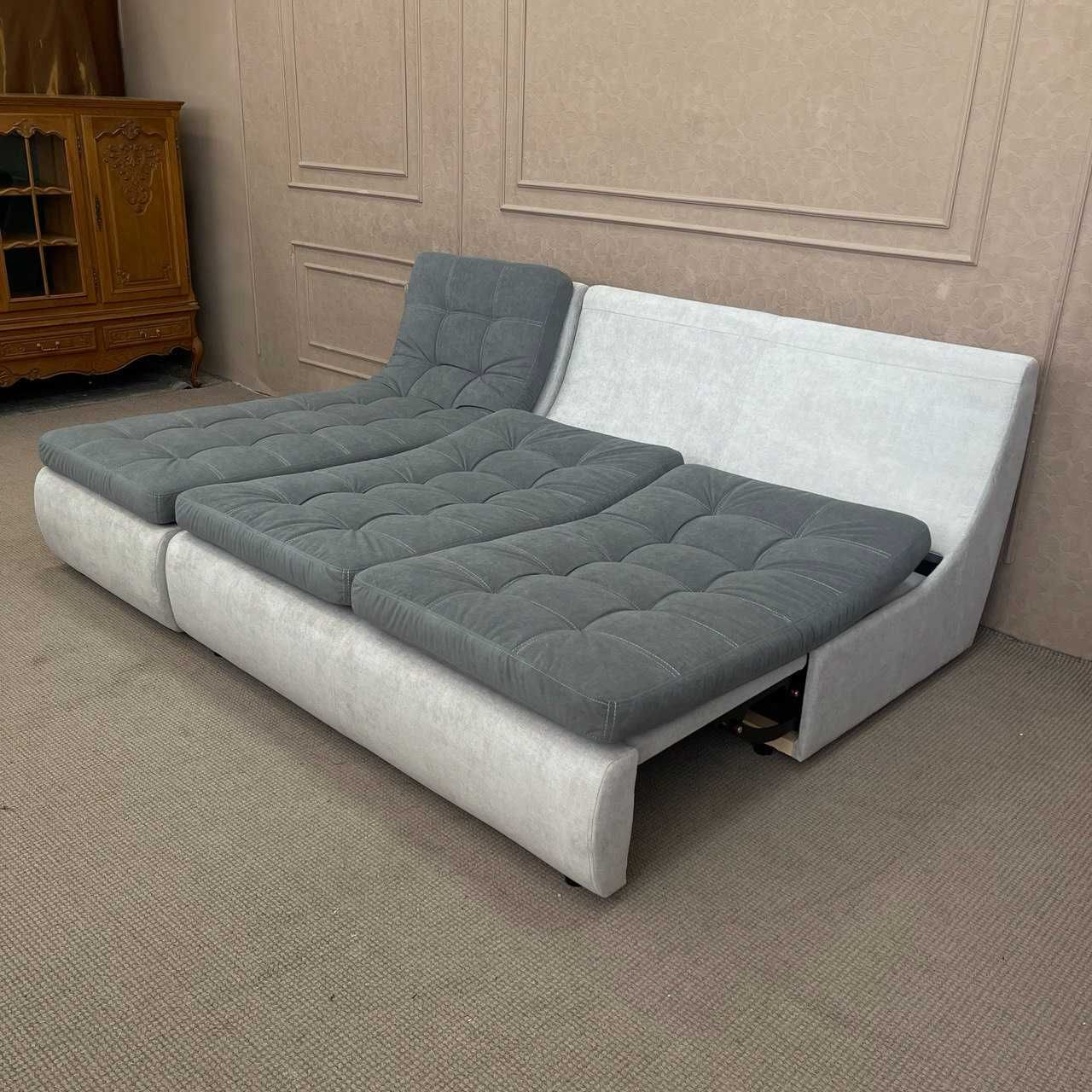 Розкладний диван з нішею в тканині купити