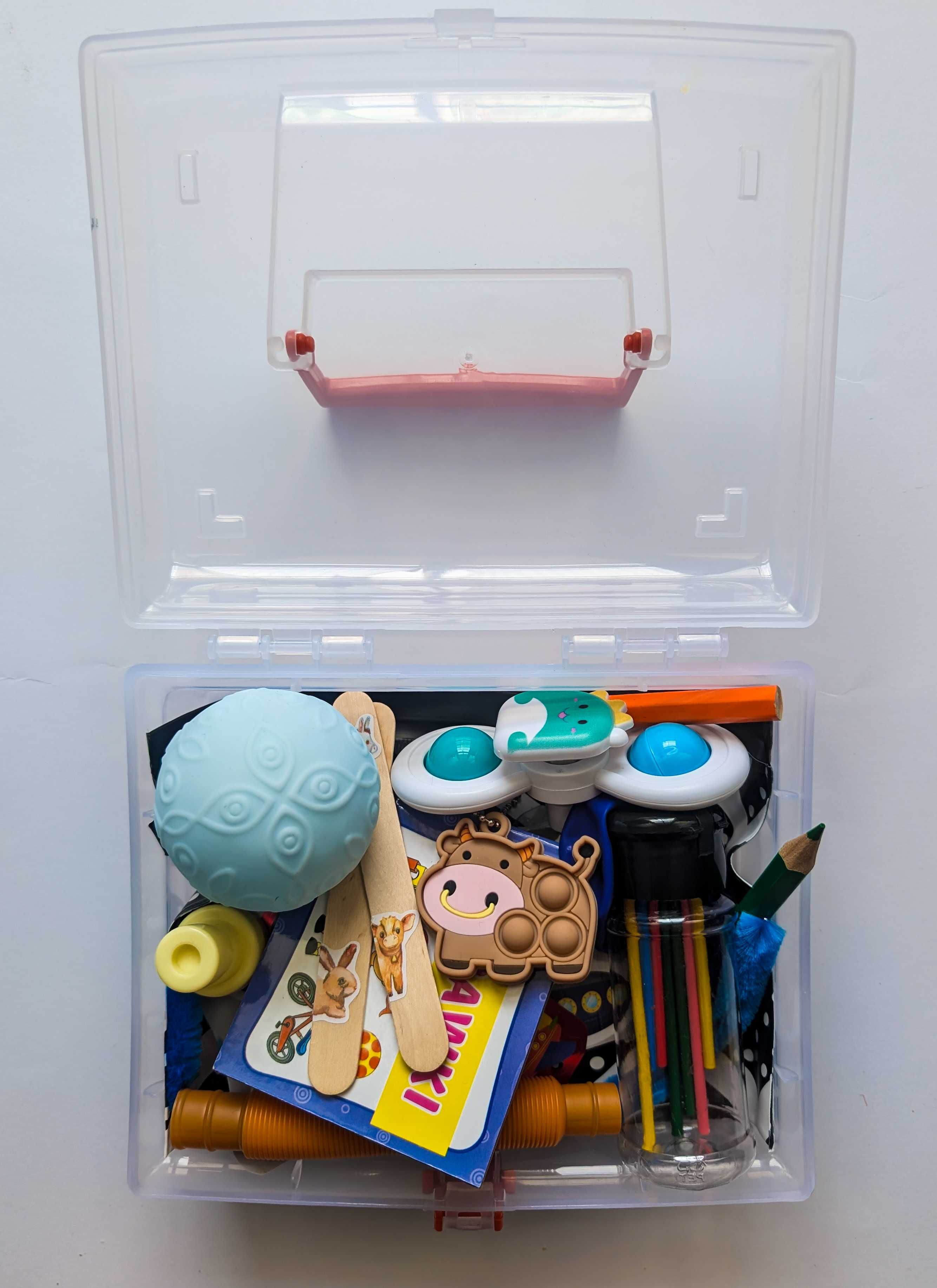 Travelbox zestaw zabawek na podróż dzieci 6-18m