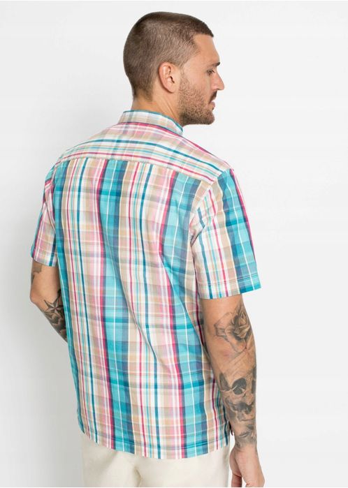 B.P.C męska koszula w kratę ze stójką ^41/42