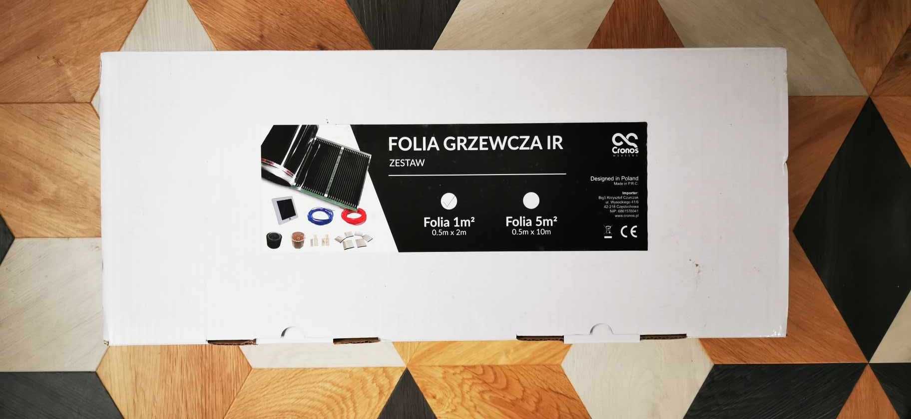 Folia grzewcza na podczerwień z termostatem Cronos Heaters 1 m2 0,5x2m