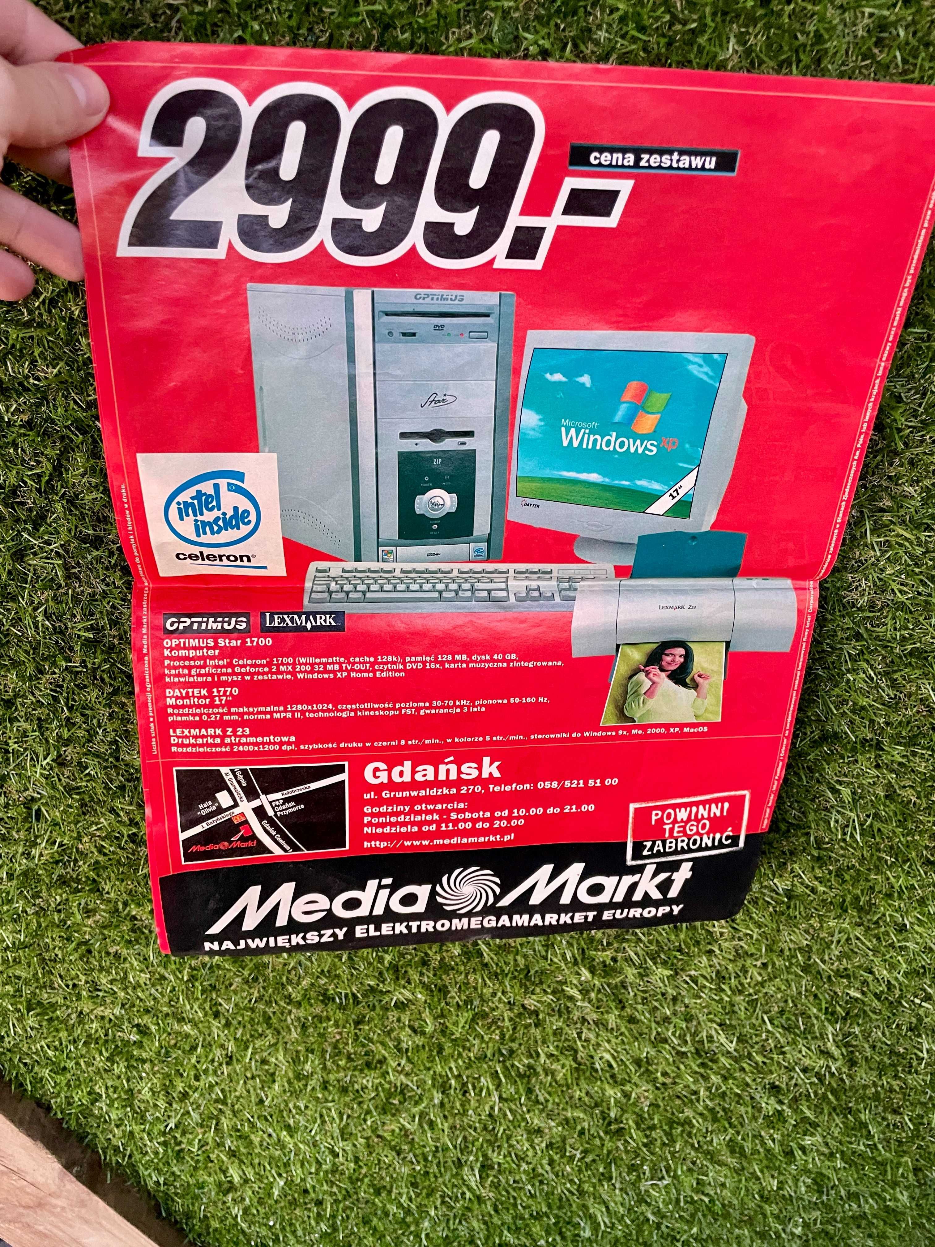23 letnia Gazetka produktowa Media Markt z 2002 rok historyczna unikat