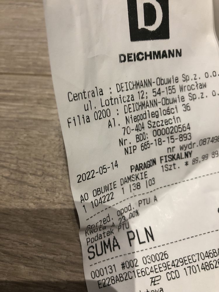 Baleriny Deichmann rozmiar 38 czarne złote