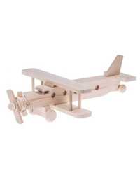 Samolot z drewna, drewniany dwupłatowiec eko zabawka eco zabawki